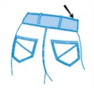 Приспособление для пояса женских брюк из джинсовой ткани UMA-110-K 85-32 XH Приспособления для заточки #3