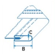 Приспособление для втачки планки в четыре сложения UMA-165-C 70-25 M Полотенцедержатели и крючки для полотенец #4