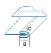 Приспособление для окантовки с двойной подгибкой UMA-217 25-6 H Аэраторы #4