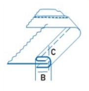 Приспособление для окантовки в три сложения UMA-271 30-12 H Инструмент швейный #3